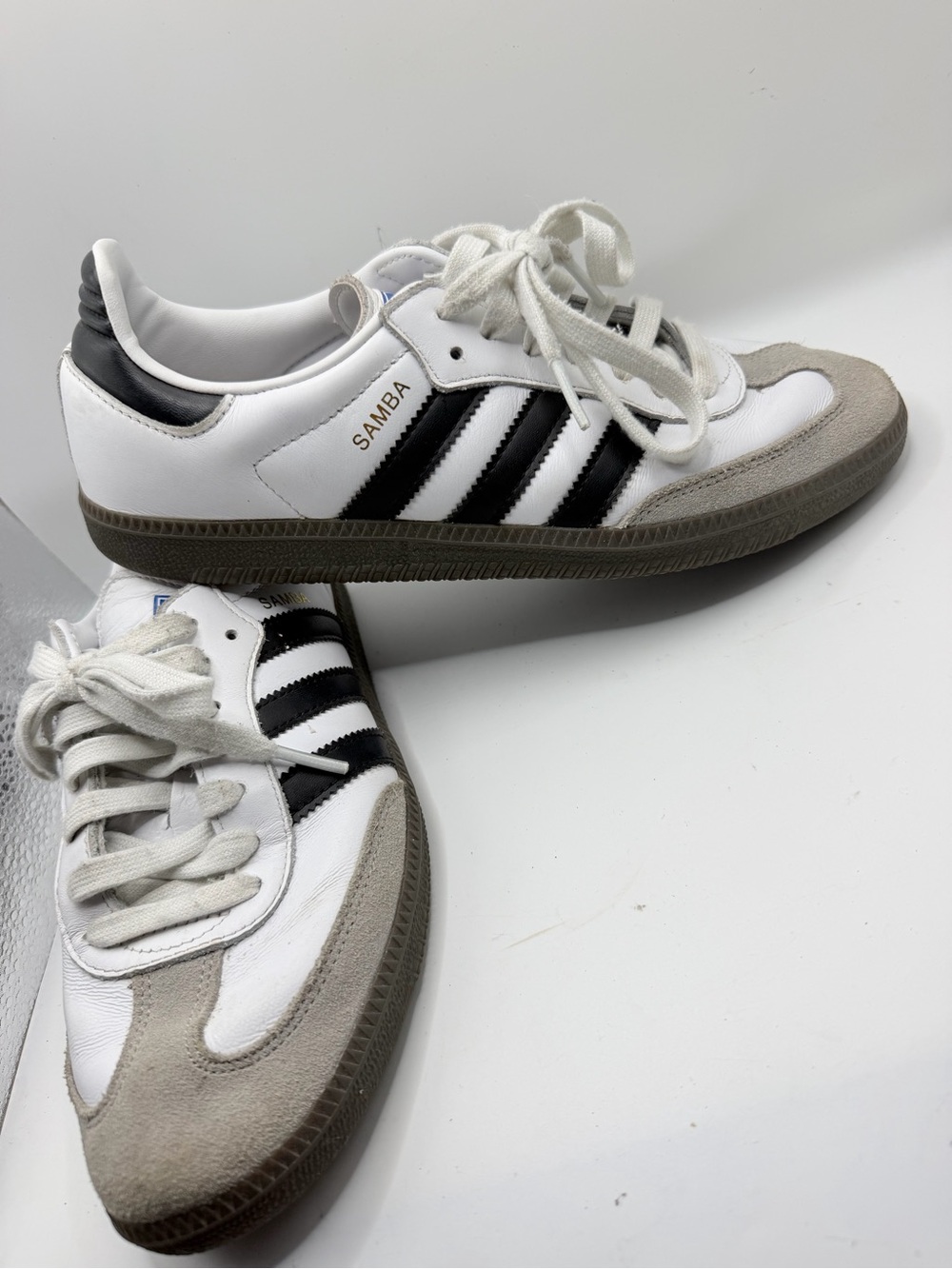 adidas Samba Sneakers in White, Black, Gray